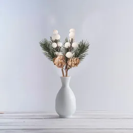 Decoratieve bloemen kerstbessenbloemtak Bloemstengels Takjes bureaublad versiering kransen picks nep decor