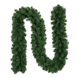 Fiori decorativi Canna di Natale Ghirlanda verde artificiale Ghirlanda Simulazione Albero Rattan Ornamento da appendere riutilizzabile 2.7M Pianta finta durevole