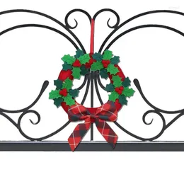 Fleurs décoratives couronne de porte de Noël 8 pouces couronnes artificielles décoration intérieure créez une humeur pour le rebord de la fenêtre