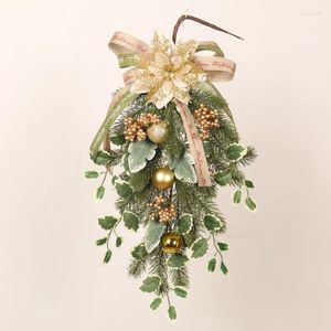 Fleurs décoratives de Noël couronne de porte de Noël