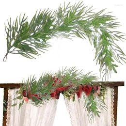 Fleurs décoratives Christmas Garland 5ft Verterie pour décor de vacances décoration de pin extérieur intérieur