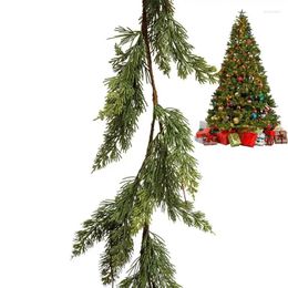 Fleurs décoratives Garland de Noël 9,8 pieds Pine de verdure pour décorations couronnes à la maison fête