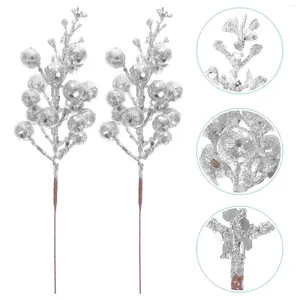 Decoratieve bloemen Kerst imitatie bessen Glitter kunstmatige bessenboom decoraties krans nep herfsttafel