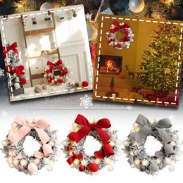 Decoratieve bloemen kerstmesh lint voor kransen raam hanger 30 cm scène ornamenten decoratie arrangement krans 6