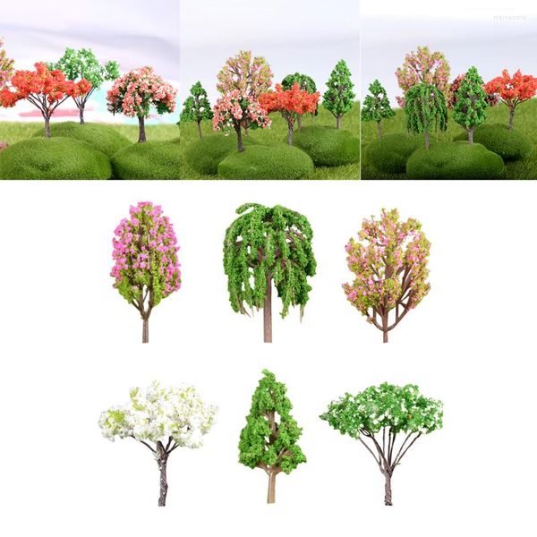 Flores decorativas Micro de navidad Partido tropical Favor mini simulación de juguetes Árboles de jardín miniatura