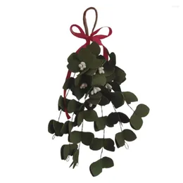 Decoratieve bloemen kerstfeestdecoraties kunstmatige ornament Bouquet simulatie groen gedroogd 25 cm maretak ornamenten