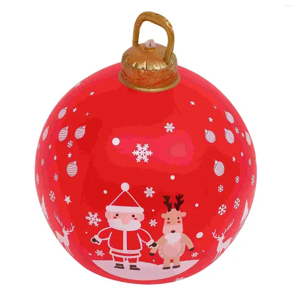 Fleurs décoratives Taille de Noël Baule gonflable grandes décorations extérieures ornement portable PVC Holiday Holiday Platables Elder Deccore