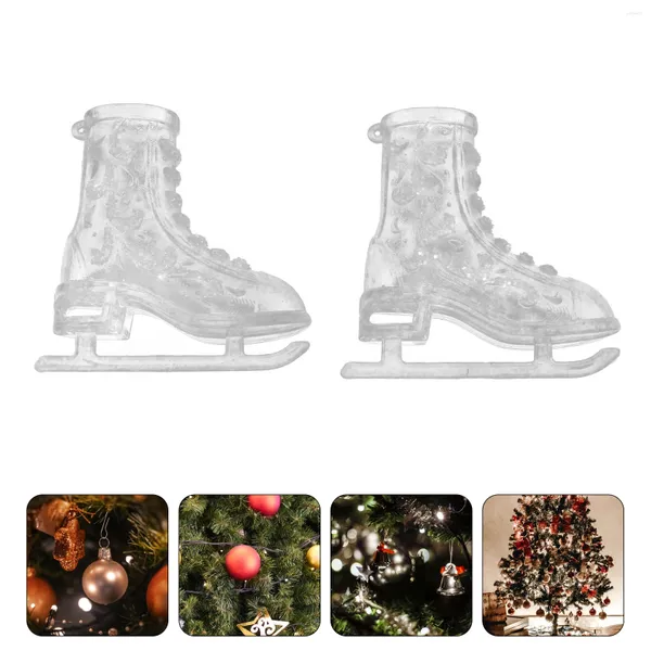 Flores decorativas, colgante para árbol de Navidad, decoración de patines de hielo, adorno festivo de Navidad, decoración de escritorio, suministros para fiestas