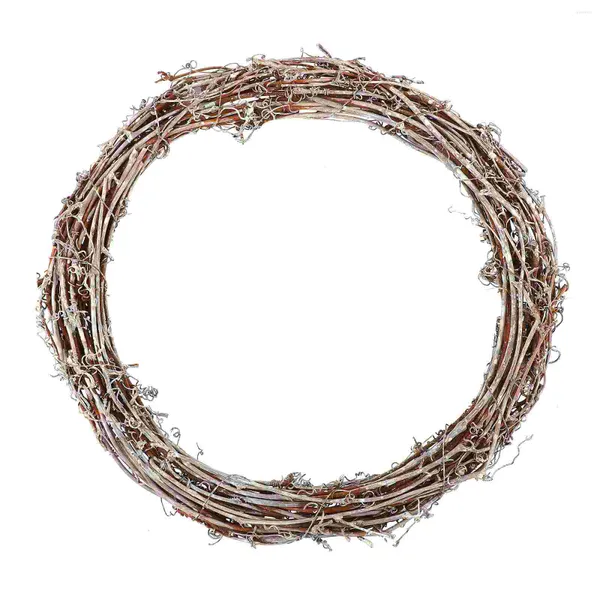 Fleurs décoratives cercle de vigne de noël couronne de porte de Festival pendentif artificiel guirlande de fleurs en rotin accessoires de bricolage décor naturel