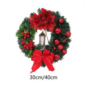 Guirlande de Noël de fleurs décoratives pour la décoration intérieure de décorations de maison d'hiver de porte d'entrée