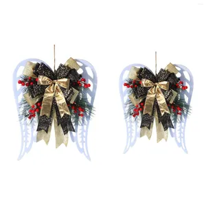 Decoratieve bloemen Kerstkrans Garland Hanger Hangende ornamenten Vakantiedecoraties Voordeur voor entree Binnen Buiten