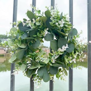 Decoratieve bloemen Kerstgran slingers simuleren bladeren hangende ornament kunstmatige eucalyptus vakantiefeestjes benodigdheden