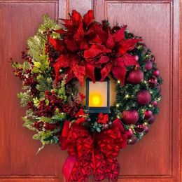Fleurs décoratives de couronne de Noël Ornement lampe à huile avec décoration Halloween Garland Faire des fournitures
