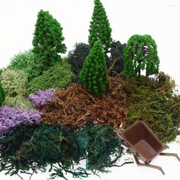 Fleurs décoratives Chzimade 7 Couleurs Faux Mousse Simulation Herbe Plantes En Pot Pelouse Artificielle Bonsaï Paysage Décor Aquascape Plante Lichen