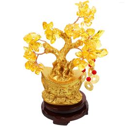 Fleurs décoratives Citrine Macrocarpa Décoration de style chinois classique Porte-bonheur Ornement de bureau