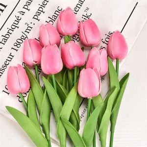 Fleurs décoratives Cm tulipe artificielle BouquetPE mousse faux pour cérémonie de mariage décor maison jardin Bouquet