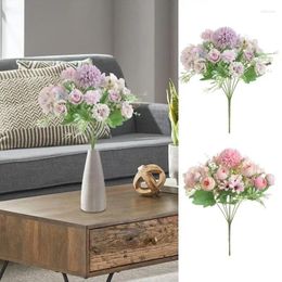 Decoratieve bloemen kleurrijk kunstmatige echte touch bloemboeket levendige zijden nep realistische binnen en buiten