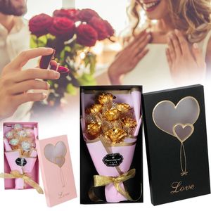 Decoratieve bloemen kleurrijke roos boeket Set 24k goudfolie cadeau kunstmatige Forever Fashion vaas voor decoratie