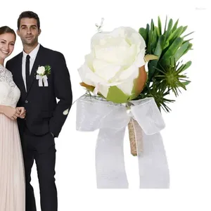 Decoratieve bloemen Corsage schoudertasje handgemaakte bruidsmeisje polsbandje kunstzijde Rose armband voor bruiloft Decor accessoires