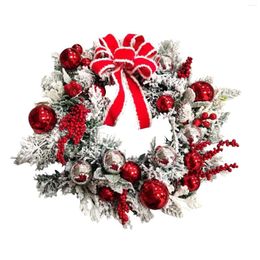 Decoratieve bloemen ambachtelijke kwaliteit prelit kerst witte krans voor deur voor raamhanger muur decoratie ornament slinger#20