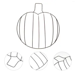 Fleurs décoratives artisanat de basket-ball décoration de couronne de forme de couronne de forme fil fer Halloween DIY Pumpkin Decoration Cadre