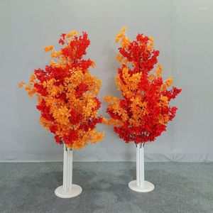 Decoratieve bloemen creatieve kunstmatige planten nep kers met standboom voor huisdecor bruiloft decoratie kamer ambachtelijke ornament 2 sets