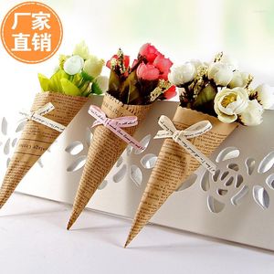 Fleurs décoratives décoration de maison créative papier Simulation fleur paquet fête festive