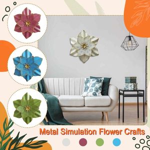 Fleurs décoratives décoration intérieure créative simulation de métal 1pc Mur à la maison décor grand artificiel pour vase de sol