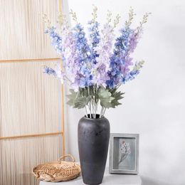 Fleurs décoratives Design en couches créatives Pas besoin d'arroser en plastique Delphinium artificiel faux décoration de fleurs décorer