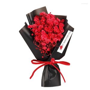 Decoratieve bloemen Creatieve mini Gedroogd klein boeket Gypsophila Ins Eternal Flower Valentijnsdag Giftbox met evenementzeep