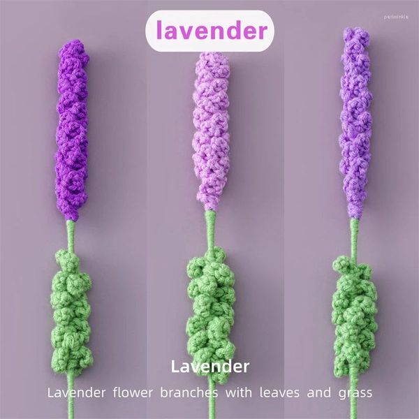 Flores decorativas CONTRITOR CREATIVO Lavanda hecha a mano Lavender de punto