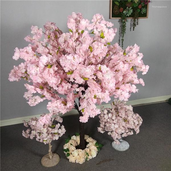 Fleurs décoratives personnalisées faux Sakura arbre intérieur extérieur Table de mariage pièce maîtresse décor petit 1m 1.5m 2m fleur de cerisier artificielle fleur