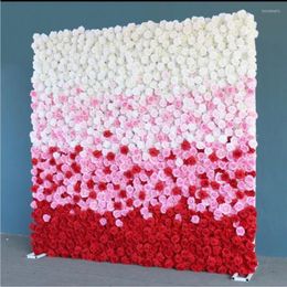 Flores decorativas personalizadas flor artificial rosa peônia hortênsia falso fundo de parede aniversário casamento pano de fundo exibição decoração de natal