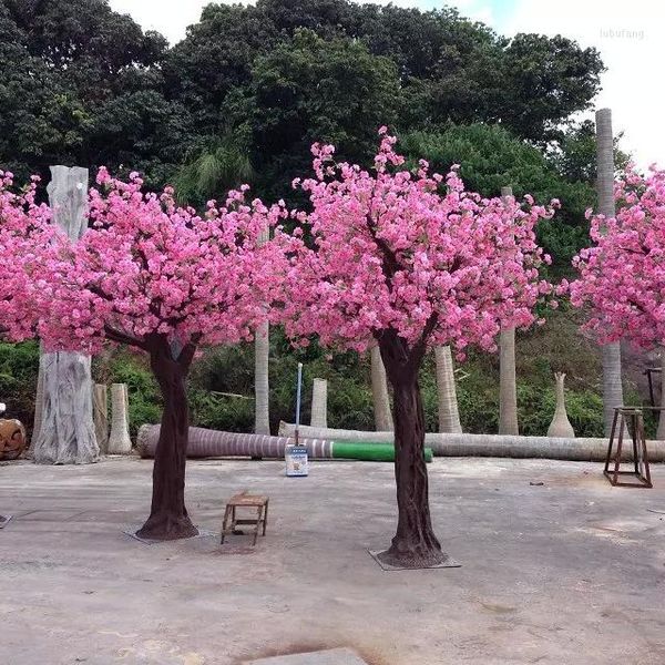 Fleurs décoratives taille personnalisée demi-boule artificielle faux arbre de fleurs de cerisier arbres de fleurs en soie