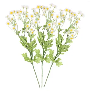 Decoratieve bloemen Daisy Artificial Fake Bouquet Faux Daisies Chamomile Silk Gerbera stengels Flower Outdoor Floral Lifelike Arrangement