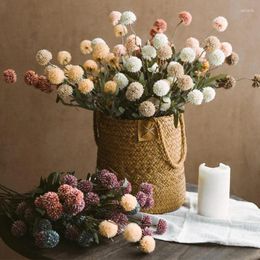Fleurs décoratives Dandelion Ball Fleur plantes artificielles décor de la maison Silk Nordic Wedding Party décoration chrysanthemum faux