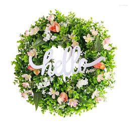 Couronne de fleurs décoratives, polyvalente, pour ferme, vert, Eucalyptus, Durable, Stable, beau, artificiel, printemps et été