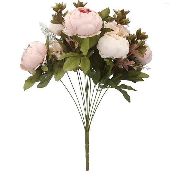 Fleurs Décoratives Décoration Bouquet Vintage Pour 1 Pivoine en Soie Artificielle Fleur d'Hiver