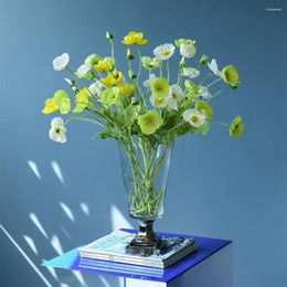 Decoratieve Bloemen Decoratie Realistisch Echt Aanraking Prachtige Massaal Zijden Planten Nep Boeket Nep Klaprozen Kunstmatige Rhoeas