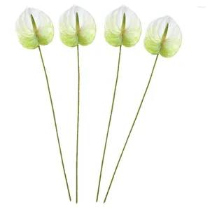 Fleurs décoratives Bouquet délicat décor Simulation Anthurium Andraeanum Lind plantes faux ornement