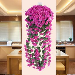 Decoratieve bloemen Denisfen Zijde Violet Vine Wall Hangende Rattan Wisteria Artificial Art voor EL Home Decoratie