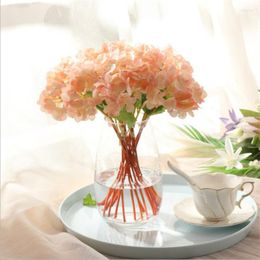 Decoratieve bloemen Dia 8,5 cm bruiloft Decoratie Hydrangea Artificial Flower Mini Kleine Home Restaurant Tafel