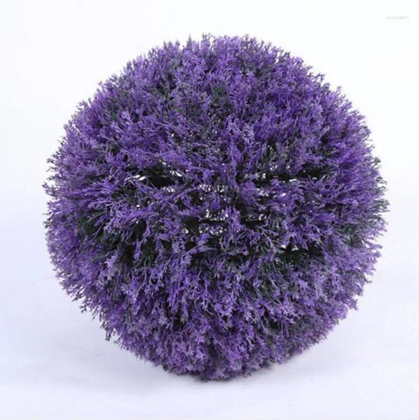 Fleurs décoratives diamètre 28cm, boule de lavande violette artificielle en plastique pour mariage, maison, bureau, décoration El