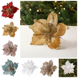 Flores decorativas Diy Pendientes de flores de Navidad Fashion