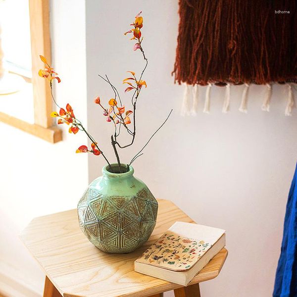 Flores decorativas DIY seco Artificial follaje falso plantas simulación rama árbol casa interior arte decoración del hogar jarrón
