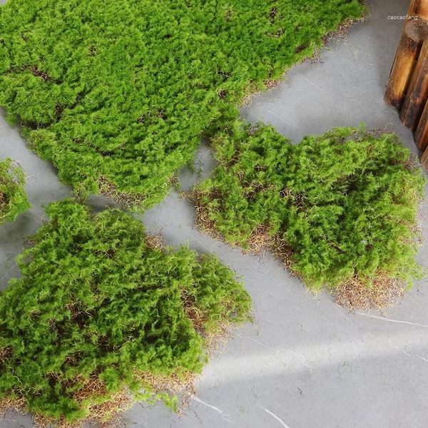 Fleurs décoratives bricolage maison pelouse Mini jardin Micro paysage décoration Simulation mousse artificielle bloc d'herbe faux tapis de gazon mur vert