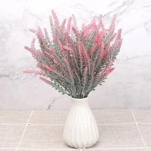 Decoratieve bloemen docidaci lavendel kunstmatige plastic nep planten bruiloft huizen tuin decoratie bruids boeket pography props product