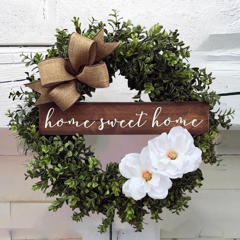 Decorative Flowers Door Decoration Wreath Wall Small Fresh Sign Hanging Frame Foam