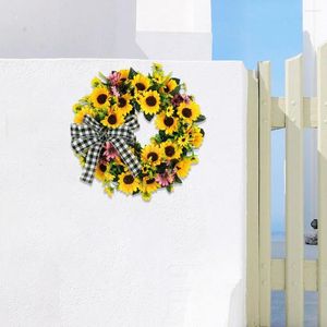 Guirnalda colgante de puerta de flores decorativas, guirnalda de simulación de plena floración, ambiente refrescante que no se decolora, crea atmósferas