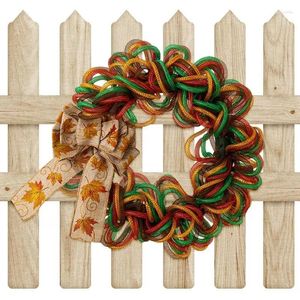 Couronne de porte de fleurs décoratives pour Thanksgiving Garland à l'extérieur Ornement des murs de la ferme décorant